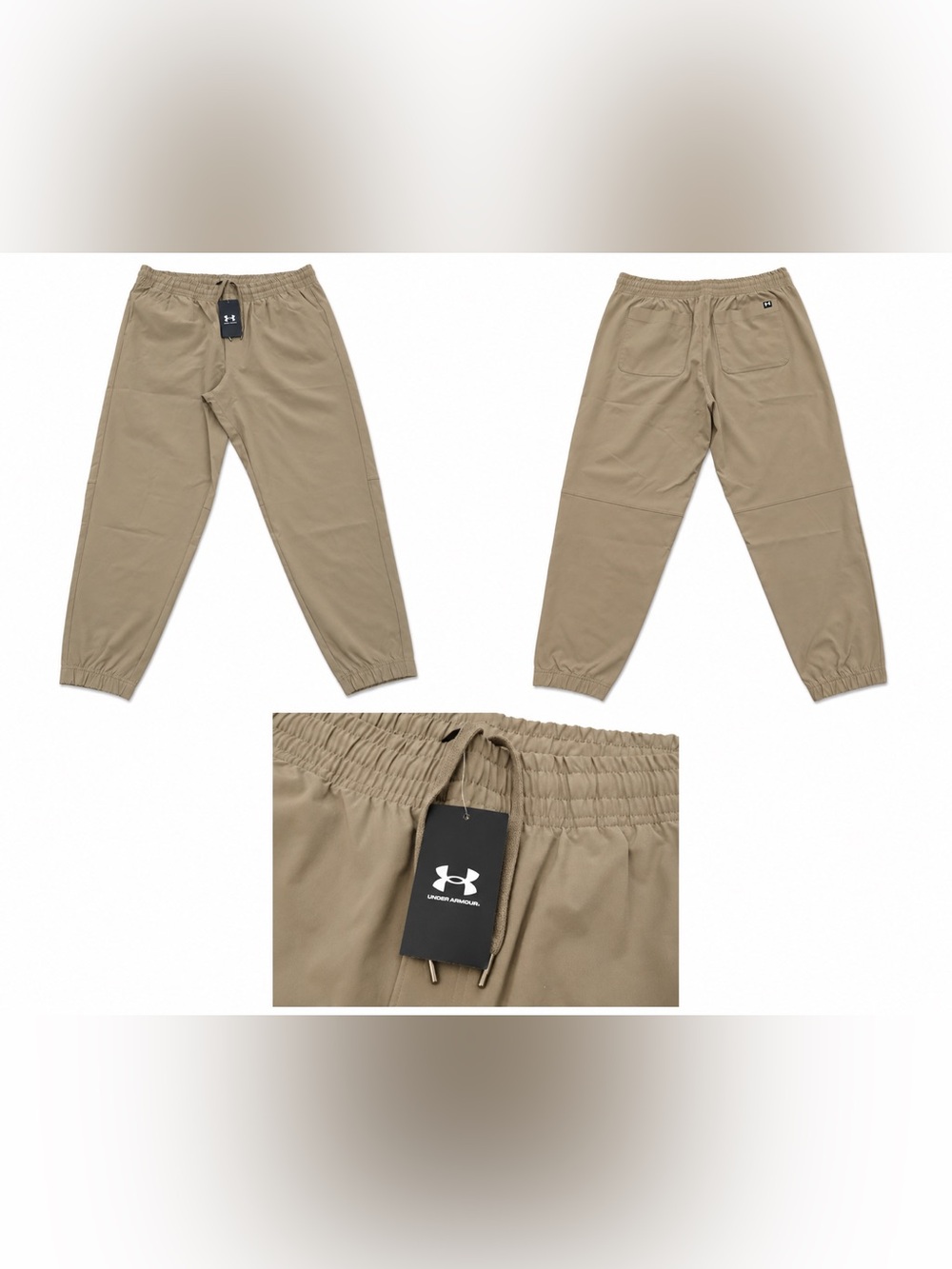 Under Armour UA Icon Woven Jogger Pants Men’s XL Khaki Brown 6000663 NWT